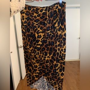 Zara midi satin skirt